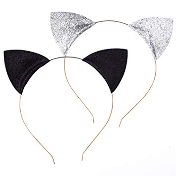 355x355 Mudder Glitter Cat Ears Headbands Cats Ear Hair Hoops - Cat Ears Drawing