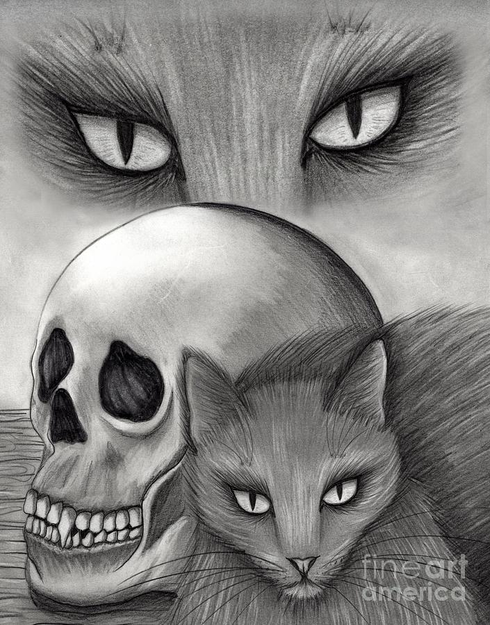 705x900 Witch's Cat Eyes Drawing - Cat Eyes Drawing