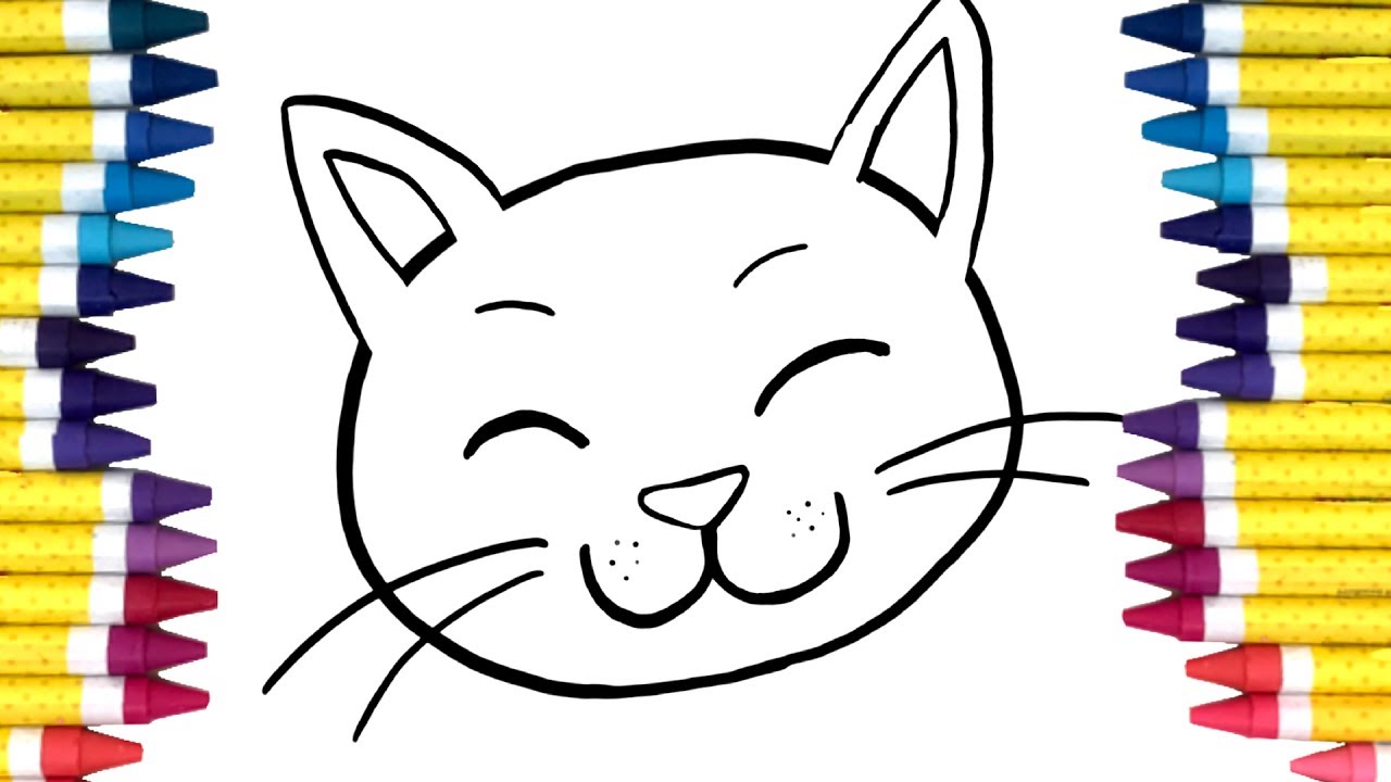 1280x720 How To Draw A Cat Face Easy Drawing - Cat Face Drawing