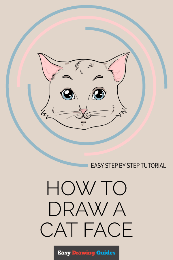 600x900 How To Draw A Cat Face - Cat Face Drawing