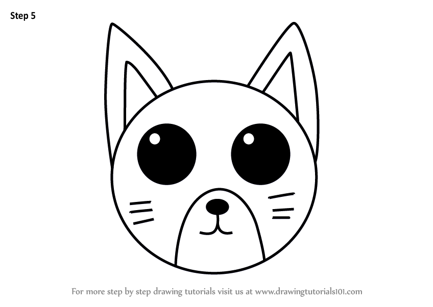 848x602 Learn How To Draw A Cat Face For Kids - Cat Face Drawing