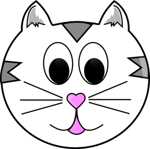 300x298 Cartoon Cat Face Clipart - Cat Face Drawing Cartoon