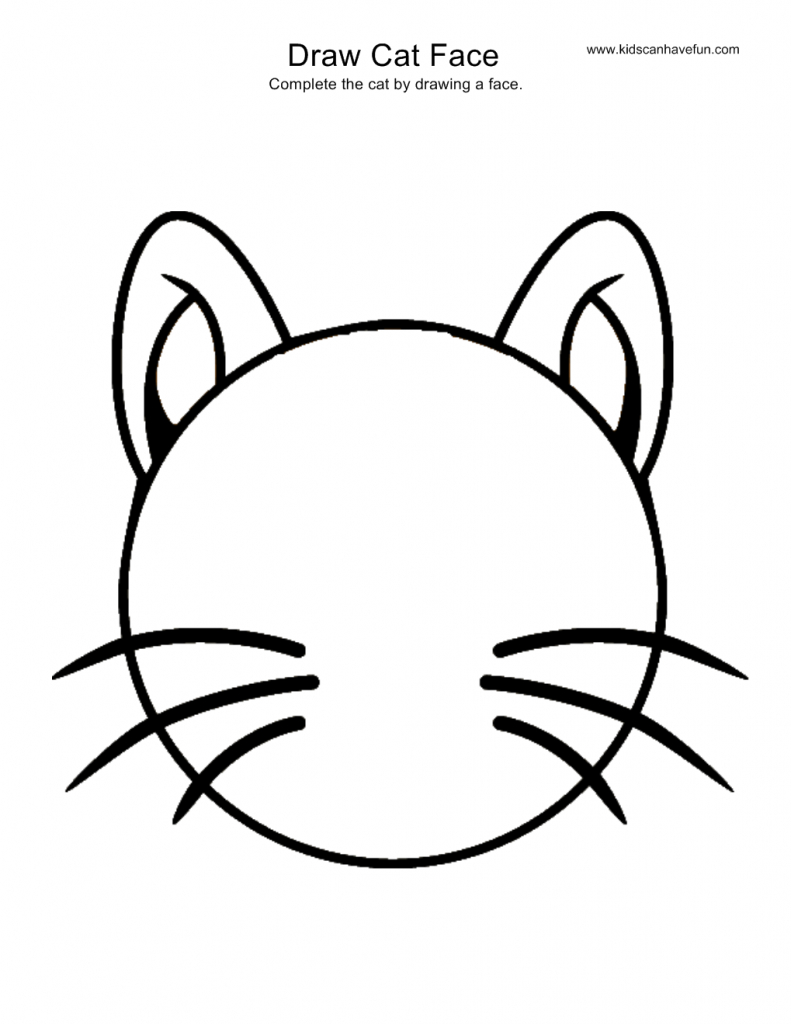 791x1024 cat face drawing simple cat you make the face drawing - Cat Face Drawing Images