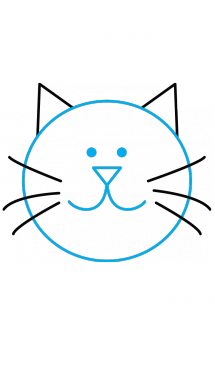 215x382 Collection Of Free Drawing Cat Easy Download On Ui Ex - Cat Face Drawing Images