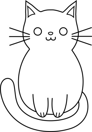 294x420 Easy Simple Cat Face Drawing - Cat Face Drawing Images
