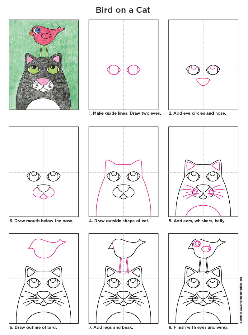 797x1075 Draw A Cute Cat Face Art Projects For Kids - Cat Face Drawing Tutorial