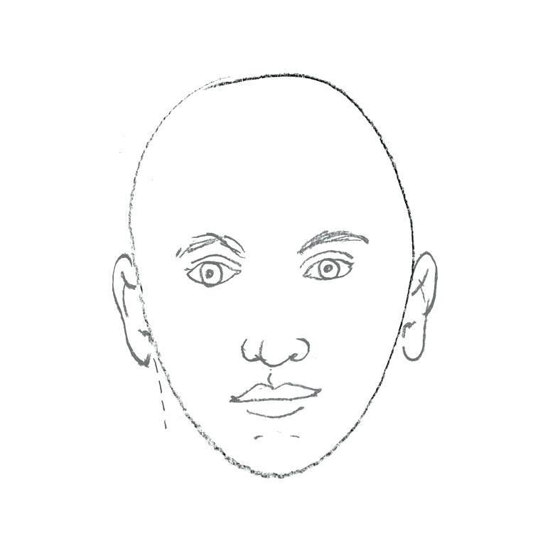 788x788 simple face drawing how to draw a face for kids step simple cat - Cat Face Drawing Tutorial