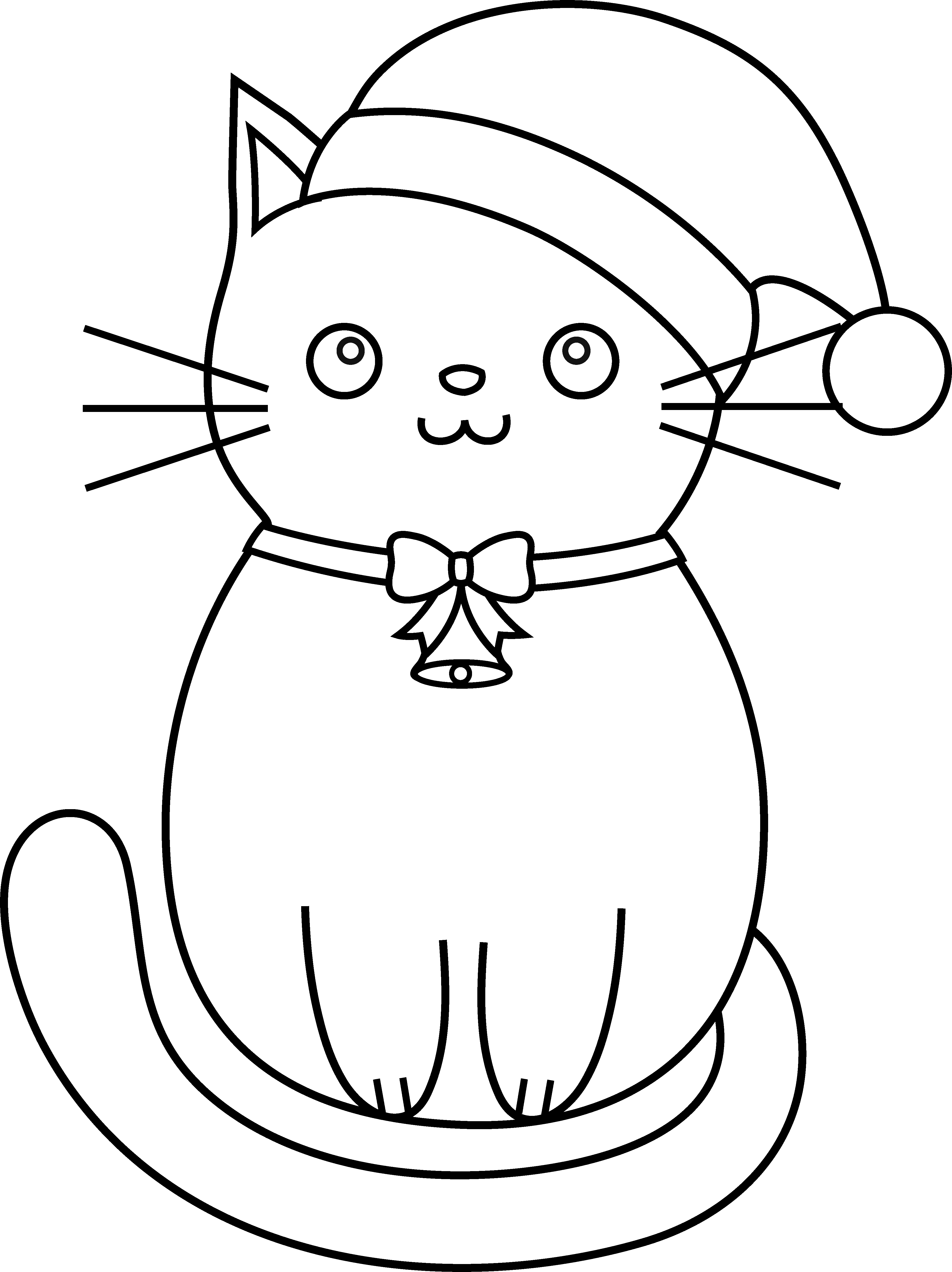 3945x5271 Kitty Cat Line Drawing Transparent Png Clipart Free Download - Cat Face Line Drawing