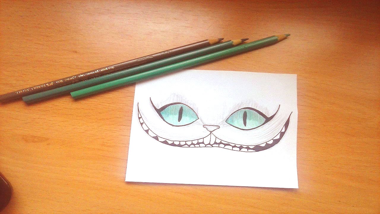 1280x720 Drawing Tutorial Alice In Wonderland - Cat From Alice In Wonderland Drawing