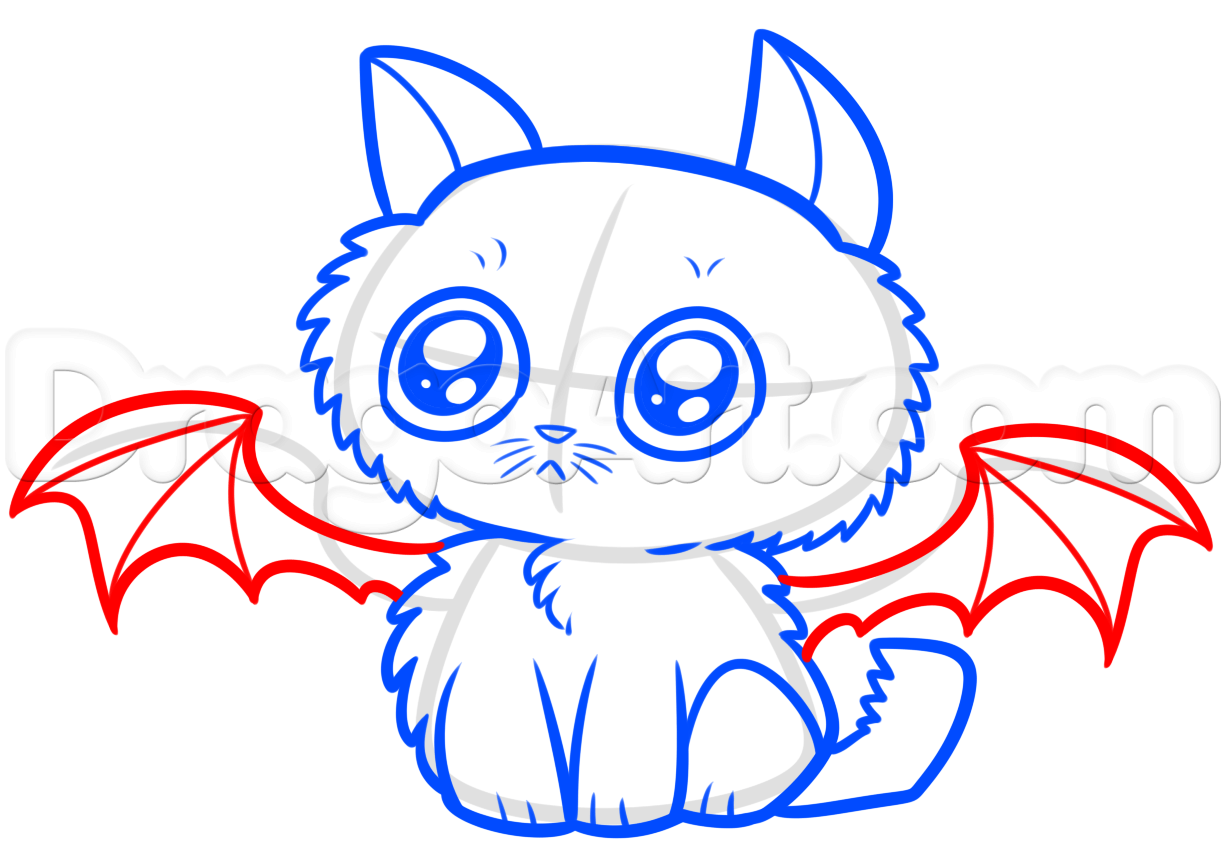 1226x861 halloween kitty cat drawing, step - Cat Halloween Drawing