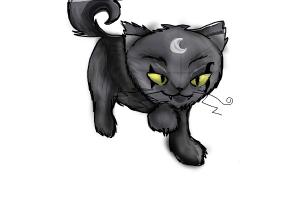 300x200 how to draw a black cat for halloween - Cat Halloween Drawing