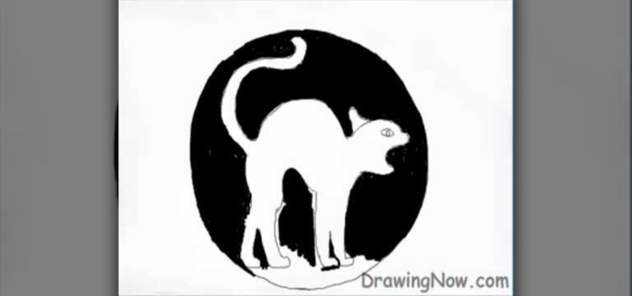 1280x600 how to draw a halloween cat drawing illustration wonderhowto - Cat Halloween Drawing