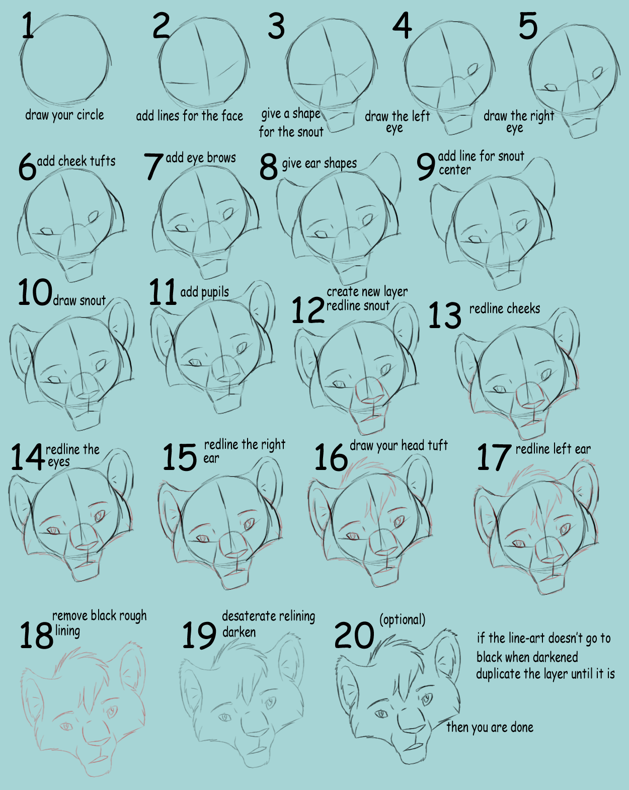 Cat Head Drawing Tutorial at PaintingValley.com | Explore collection of ...