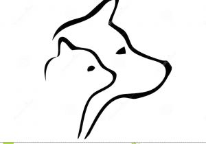 300x210 line drawing dog head labrador head stock vector dogs labrador - Cat Head Line Drawing