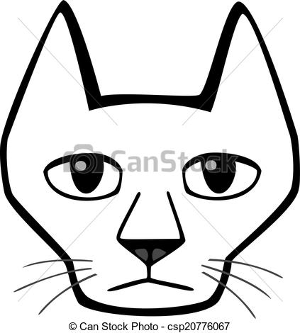 423x470 Pictures Cat Head Line Drawing - Cat Head Line Drawing