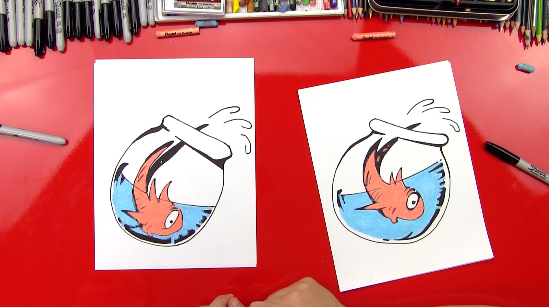 1900x1064 How To Draw Fish From The Cat In The Hat - Cat In The Hat Drawing