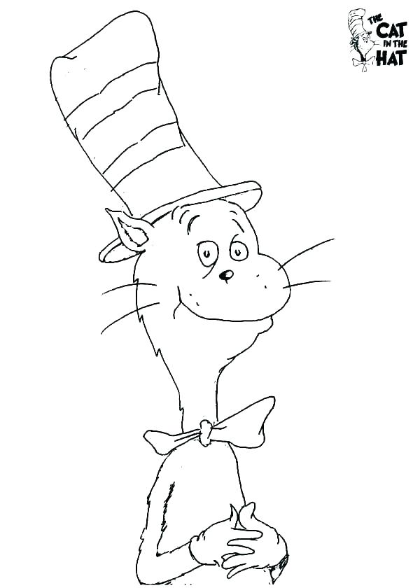600x840 the cat in the hat coloring - Cat In The Hat Hat Drawing
