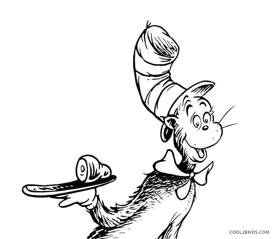 938x800 cat in the hat coloring pages new goldfish coloring - Cat In The Hat Hat Drawing