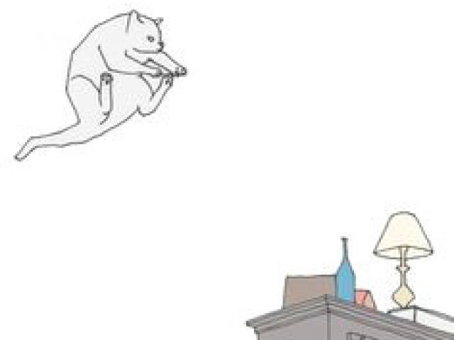 640x480 drawing of a cat jumping best cat images drawings sketches - Cat Jumping Drawing