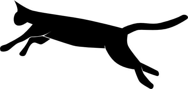 600x283 jumping leaping cat clip art free vector in open office drawing - Cat Jumping Drawing