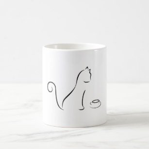 307x307 Cat Line Drawing Gifts On Zazzle - Cat Line Drawing