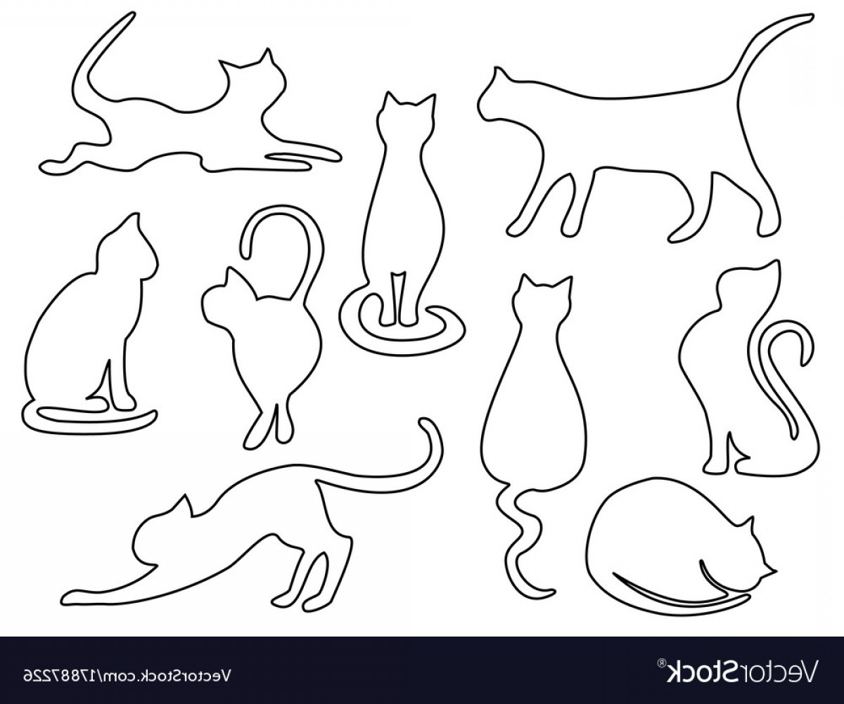 1200x1002 Cat One Line Drawing Vector Soidergi - Cat Line Drawing