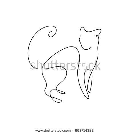 Cat Line Drawing at PaintingValley.com | Explore collection of Cat Line ...