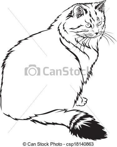 375x470 Cat Line Drawing Clip Art Clipart Collection - Cat Line Drawing