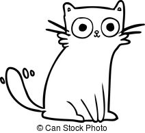 212x194 Line Drawing Of A Cat Girl - Cat Line Drawing