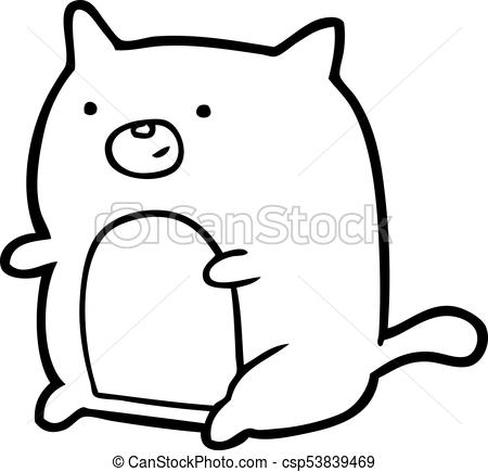 450x435 Line Drawing Of A Cat - Cat Line Drawing