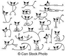 229x194 On Cat Line Drawing Clip Art - Cat Line Drawing Clip Art