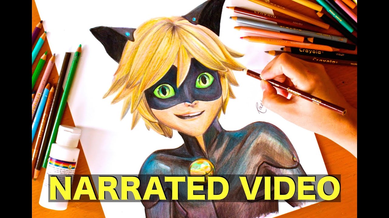 1280x720 tutorial drawing chat noir budget art - Cat Noir Drawing