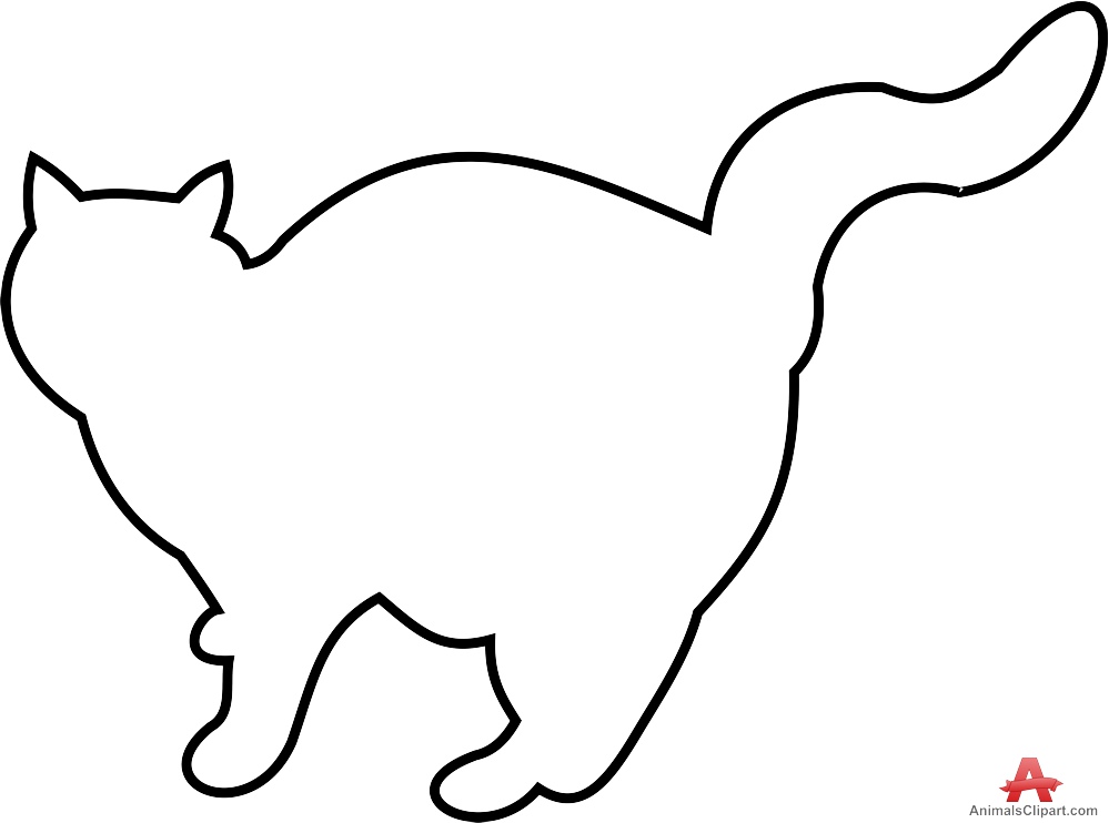 999x742 Clipart Cat Outline Great Free Clipart, Silhouette, Coloring - Cat Outline Drawing