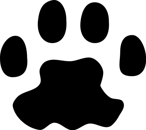 600x534 Cat Paw Print Free Vector In Open Office Drawing - Cat Paw Print Drawing