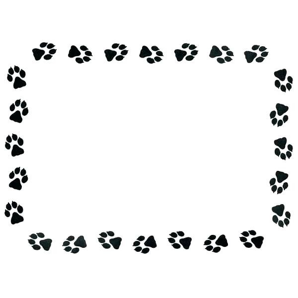 600x600 Free Printable Paw Prints Bear Clip Art Dog Cat Print Drawing - Cat Paw Print Drawing