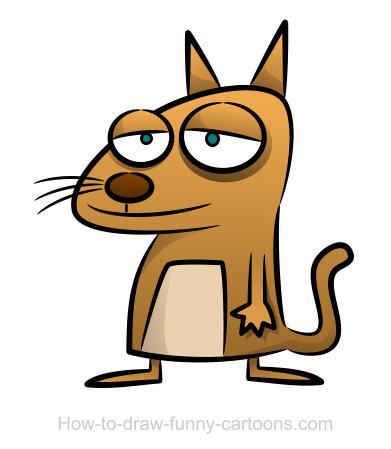 391x449 Cat Drawing - Cat Shadow Drawing