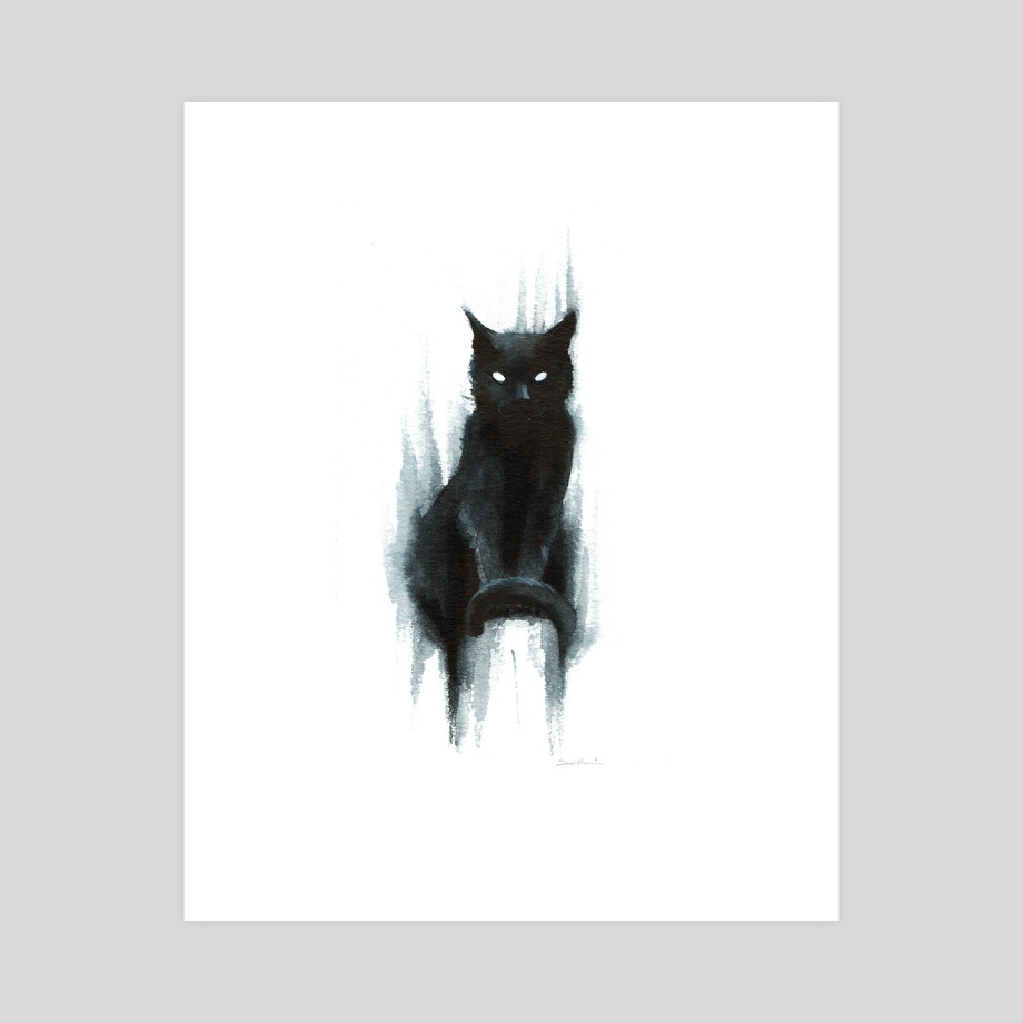 920x920 Shadow Cat, An Art Print - Cat Shadow Drawing