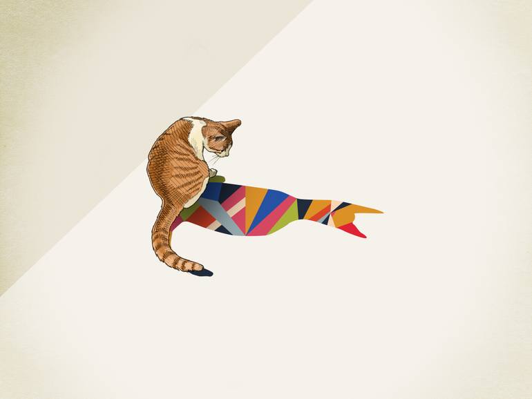 770x578 Walking Shadow, Cat Drawing - Cat Shadow Drawing