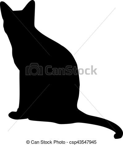 398x470 Huge Collection Of 'cat Silhouette Drawing' Download More Than - Cat Silhouette Drawing