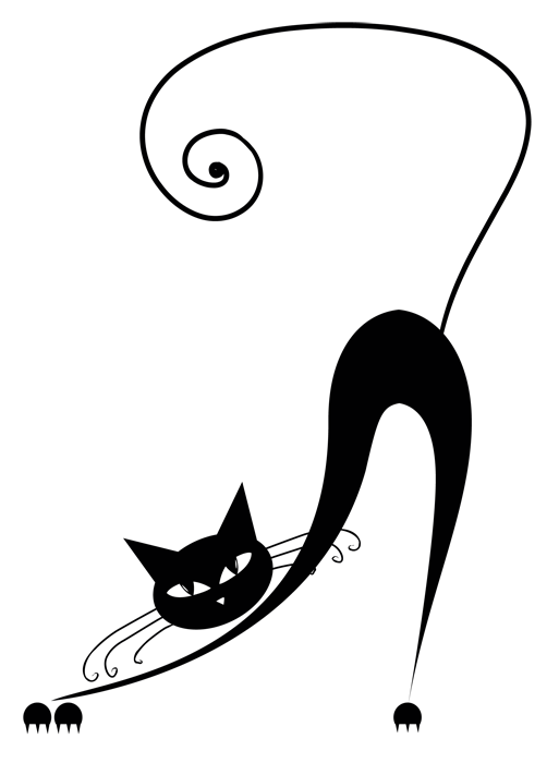 513x700 Abstract Cat Silhouette Drawings Cats, Cat Art - Cat Silhouette Drawing