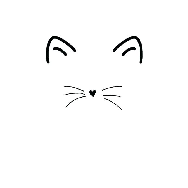 640x640 Outline Cat - Cat Silhouette Drawing