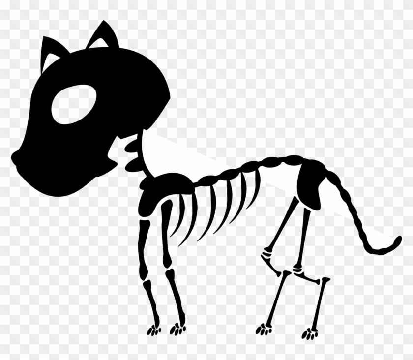 840x732 Free Skeleton Clipart Black And White Images Free Download - Cat Skeleton Drawing