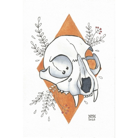 458x458 Sunny Cat Skull - Cat Skull Drawing