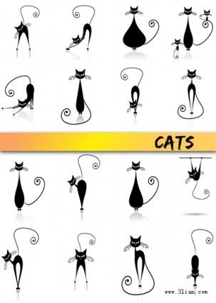 303x425 stick figure black cat vector cat cat doodle, art, drawings - Cat Stick Figure Drawing