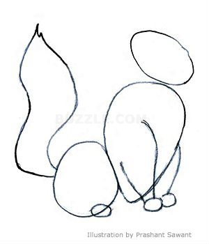 300x350 fishing chat how to draw a cartoon cat - Cat Tail Drawing