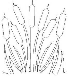 264x300 Cattails Boarders Line Drawings - Cat Tail Drawing