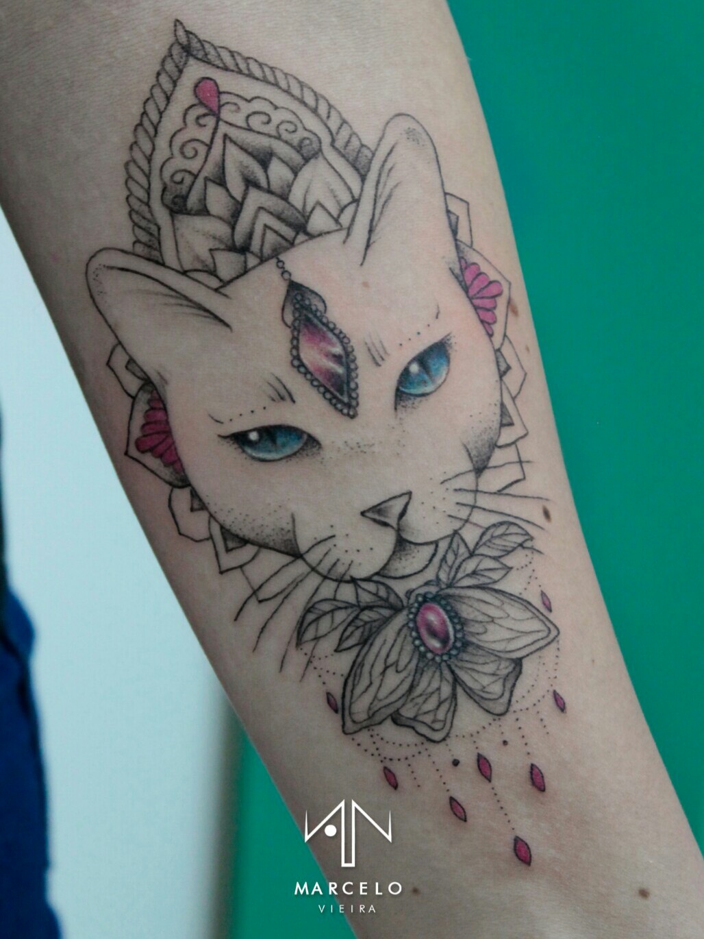 1028x1370 Artdote Cat Tattoo - Cat Tattoo Drawing
