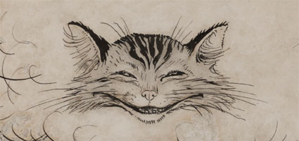425x200 Awesome Cheshire Cat Tattoos - Cat Tattoo Drawing
