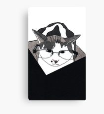 210x230 Cat In Glasses Drawing Canvas Prints Redbubble - Cat With Glasses Drawing