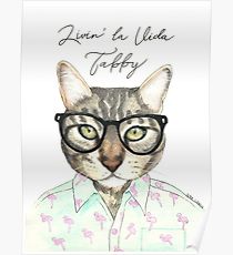 210x230 Cat In Glasses Drawing Posters Redbubble - Cat With Glasses Drawing